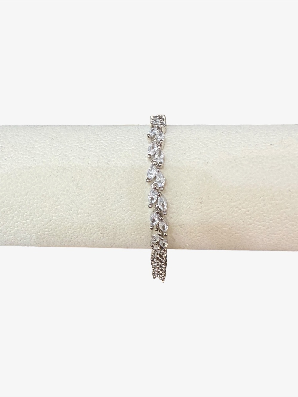 Silver Marquise Crystal Link Bracelet - Sparkling Silver - Picture 5 of 5
